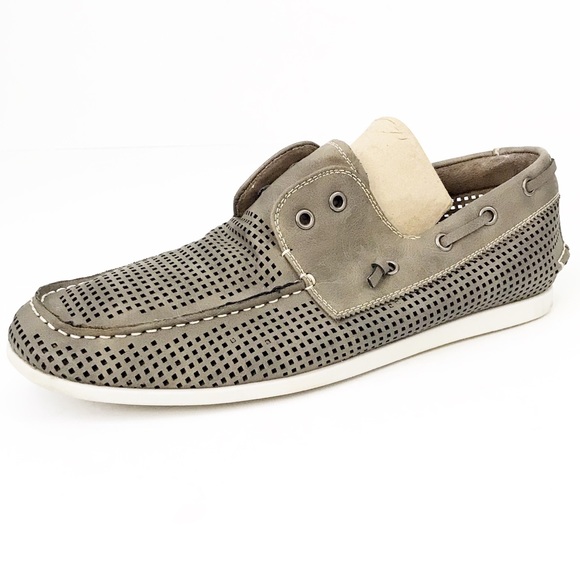 Steve Madden Other - STEVE MADDEN Gray Perforated Casual Boat Shoes